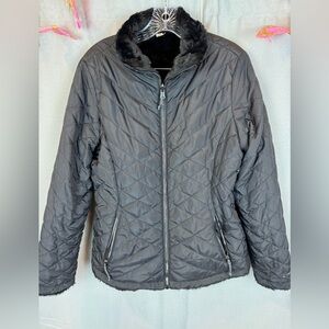 Womens Free Country Cloud Lite Faux Fur Reversible Jacket- Sz Medium